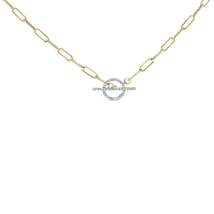 Exquisite 14kt Yellow Gold Paperclip Link Necklace with Cttw Diamond Toggle - $1,536.00