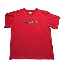 VTG Nike Shirt Mens Large Short Sleeve Red 3D Spell Out Logo Crew Neck P... - £14.27 GBP