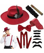 1920&#39;s Manhattan Men&#39;s Costume Accessories Gatsby Gangster Retro Set Bur... - $27.43 CAD