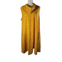 Anthony Richards Womens Cowl Neck Abstract Print Dress Sz L Orange Yello... - $12.99