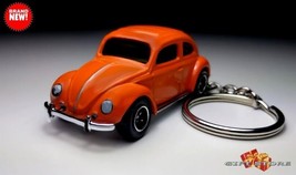 Rare Htf Key Chain Orange Volkswagen Vw Beetle Bug Ragtop Custom Limited Edition - $44.98