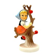 Vintage Kurt S Adler Plastic Hummel Like Christmas Ornament Girl Apple Tree - £14.67 GBP