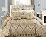 Chic Home 9 Piece Aubrey Decorator Upholstery Comforter Set and Pillows ... - £198.22 GBP