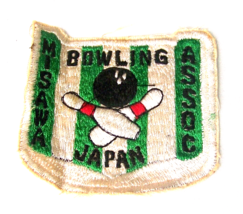 1950s MISAWA JAPAN BOWLING ASSOCIATION EMBROIDERED UNIFORM PATCH - £7.87 GBP