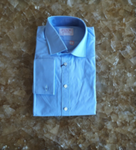 Thomas Pink London Slim Fit schlichtes blaues formelles Hemd 149 $... - £70.91 GBP