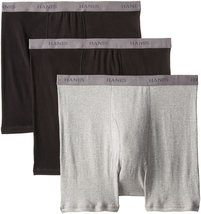 Hanes Men&#39;s Big Boxer Brief - Sizes, Black/Grey, 3X-Large (Pack of 3) - $24.01+