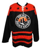 Any Name Number Trail Smoke Eaters Hockey Jersey New Black Corcoran Any Size image 4
