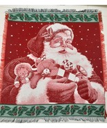 VTG American Weavers 100% Acrylic Santa Claus Woven Tapestry Throw Blank... - £26.60 GBP