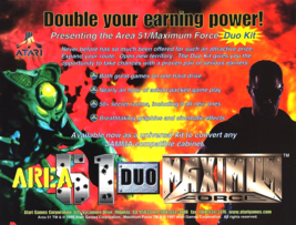 Area 51 Maximum Force Arcade Flyer Original Unused Video Game Art 1997 A... - $8.90