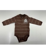 Calvin Klein Jeans Baby One Piece Size 0-3 Month Brown Striped Long Sleeve - $5.87