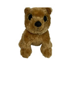 Museum Of The Bible Brown Sitting Bear Plush Black &amp; Gold Eyes 7&quot; Plush Toy - $14.69