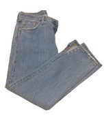 Levi's 501 Jeans Grommets Split Hem Light Wash Denim Straight Leg Size 28 x 27 - $49.45