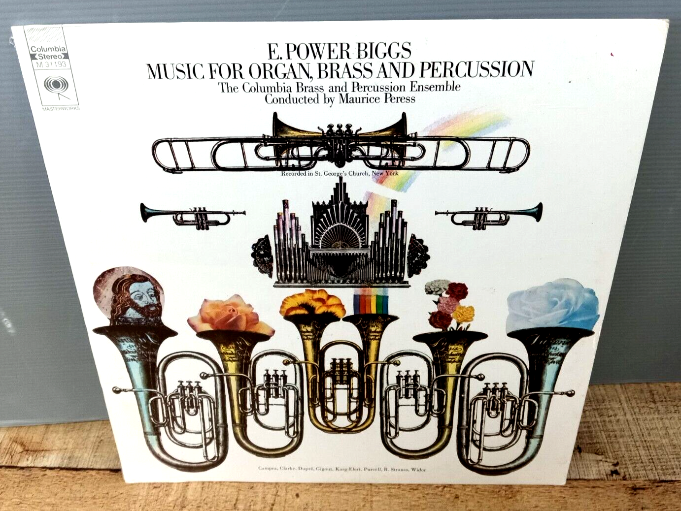 E. Power Biggs Music For Organ, Brass, Percussion Columbia Records 1972 ... - $24.99