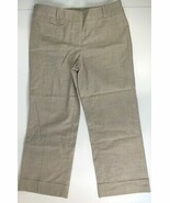 New York &amp; Company Womens Capri Pant Khaki Beige Glen Check Stretch Flat... - $207.74 MXN