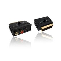 SCART Male to 2 RCA/ Phono Female &amp; Female S-VHS/S-Video Switchable Adap... - $15.00