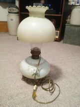 Antique Hurricane Lamp Gone With The Wind Vintage Glass Globe Shade Oil ... - £55.03 GBP