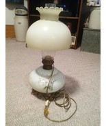 Antique Hurricane Lamp Gone With The Wind Vintage Glass Globe Shade Oil ... - £55.87 GBP