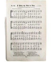 1883 Gospel Hymn I Bring My Sin To Thee Sheet Music Victorian Religious ... - £11.78 GBP