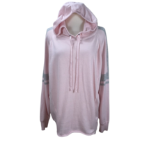 Athleta Pink Hoodie Sweatshirt Long Sleeve Knit Top Size L Athletic Lightweight - £15.29 GBP