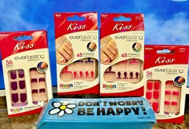 Kiss Everlasting French Glue-On Manicure &amp; Pedicure Sets Fingernails &amp; T... - £7.76 GBP+
