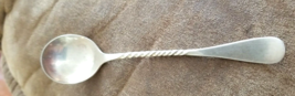 H. & T. MFG CO Twisted Sugar Spoon 4.75" Long Silverplate Vintage - $6.65