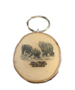 Dollywood Pigeon Forge wooden cookie Keychain Tennessee bears - $7.28