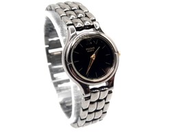 Womens Pulsar Watch New Battery Black Dial And Band V810-0760 - £14.87 GBP