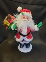 ANNALEE 2010 Doll 10&quot; Shimmermint Santa With Bag Of Toys - $13.07