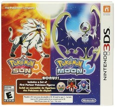 Pokemon Sun &amp; Moon Dual Pack Nintendo 3DS Pokémon Bonus Set First Partner Figure - $237.59