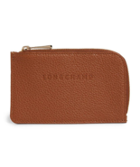 Longchamp  Le Foulonne Leather Zip Card Case Holder Wallet ~NIB~ Caramel - $2,114.52 MXN