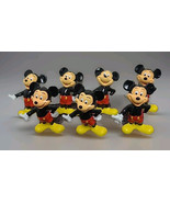 Lot of 7 2 1/4&quot; Mickey Mouse PVC Figurines Walt Disney Productions Hong ... - £15.01 GBP