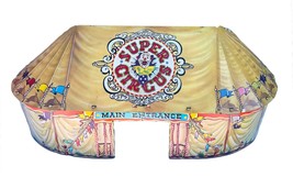 RARE Vintage MARX SUPER CIRCUS Tent, 1950s Tin Toy Lithograph / Circus T... - $314.44