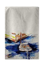 Betsy Drake Sailboat &amp; Dock Beach Towel - £54.36 GBP