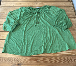 Laurie felt NWOT Women’s Textured Gauze tie Neck Top Size XL Green S7x1 - £12.37 GBP