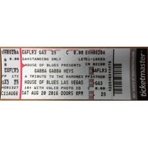 Lot of 2 Gabba Gabba Heys House of Blues Las Vegas Souvenir Comp Full Tickets - £3.95 GBP