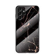 Anymob Samsung Black And Red Crack Marble Marble Pattern Case Shockproof Glass  - £21.16 GBP