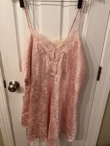 Charming Heart Print Satin Bow Lingerie Set Top & Short -White/Black Heart -Sz S image 4