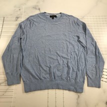 Banana Republic Eco Sweater Mens Medium Heathered Blue Crew Neck Cotton Poly - £14.54 GBP