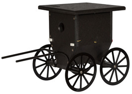 Amish Horse Buggy Bird House Handmade Weatherproof Poly Hanging Wren Home Usa - £119.87 GBP