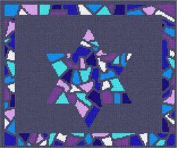 Pepita Needlepoint Canvas: Tallit Glass Chips Star Greys, 12&quot; x 10&quot; - £68.95 GBP+