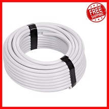 Efficient 1/4 Inch Drip Irrigation Supply Tubing - 50&#39; White Polyethylen... - $15.51