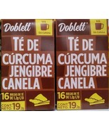 2X Doblett Curcuma Jengibre Tea / Te - 2 BOXES 16 TEA BAGS EACH - FREE S... - $12.99