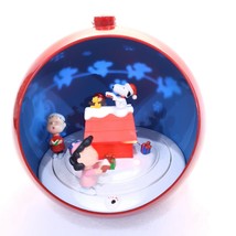 Studio Eluceo Peanuts Snoopy diorama Christmas big ornament lights music animate - £23.51 GBP