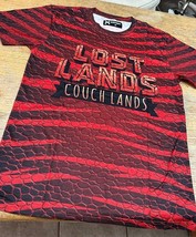 Excision Lost Lands Couchlands Music Festival T Shirt Dinosaur Print (Red) - $17.24