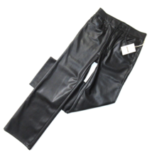 NWT Mother Rambler Ankle in Wax On Wax Off Black Faux Leather Stretch Pants 27 - £109.83 GBP