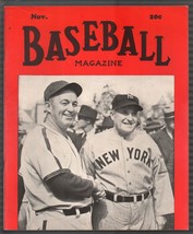 Baseball Magazine 11/1938-World Series-McCarthy-Gabby Hartnett-MLB-pix-info-FN - £160.29 GBP