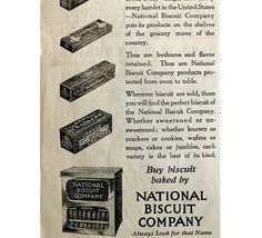 Nabisco Biscuits 1913 Advertisement National Biscuit Company Print Ad DW... - €25,75 EUR