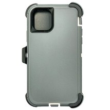 Heavy Duty Case Cover w/Clip Holster GRAY/WHITE For iPhone 11 - £6.74 GBP