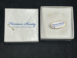 Vintage University Of Pennsylvania Harrison Society Enamel Lapel Pin New In Box - £15.46 GBP
