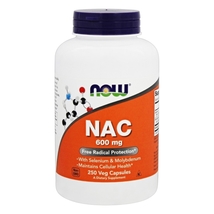 NOW Foods NAC N-Acetyl Cysteine 600 mg., 250 Vegetarian Capsules - $26.35